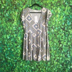 True Craft - NWT Patterned Bohemian Dress(curvy size)